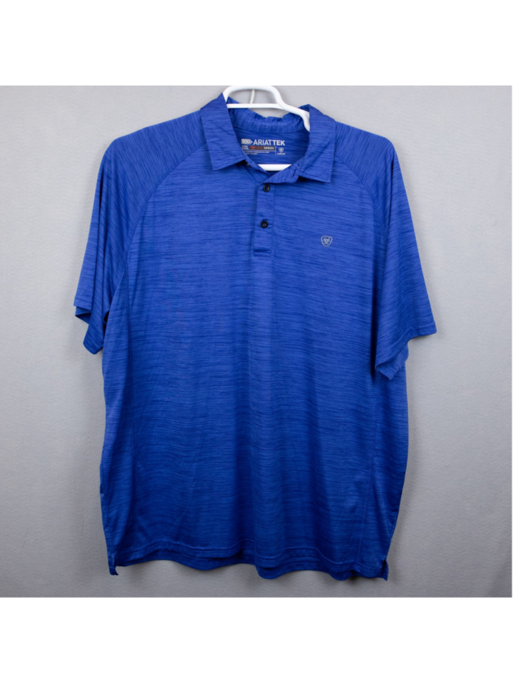 Ariat Ariatek Heat Series blue polo shirt-XXL